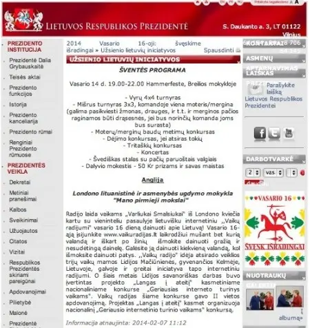 President of Lithuania Leaping Toads Mano Pirmieji Mokslai