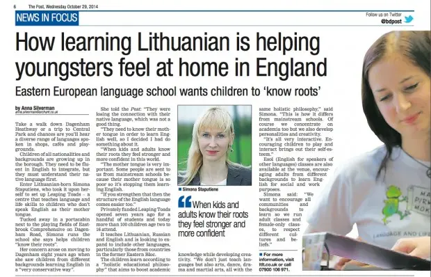 BarkingDagenhamPost Leaping Toads page 1