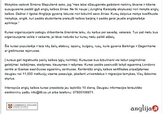 Anglija English ESOl article Leaping Toads 2
